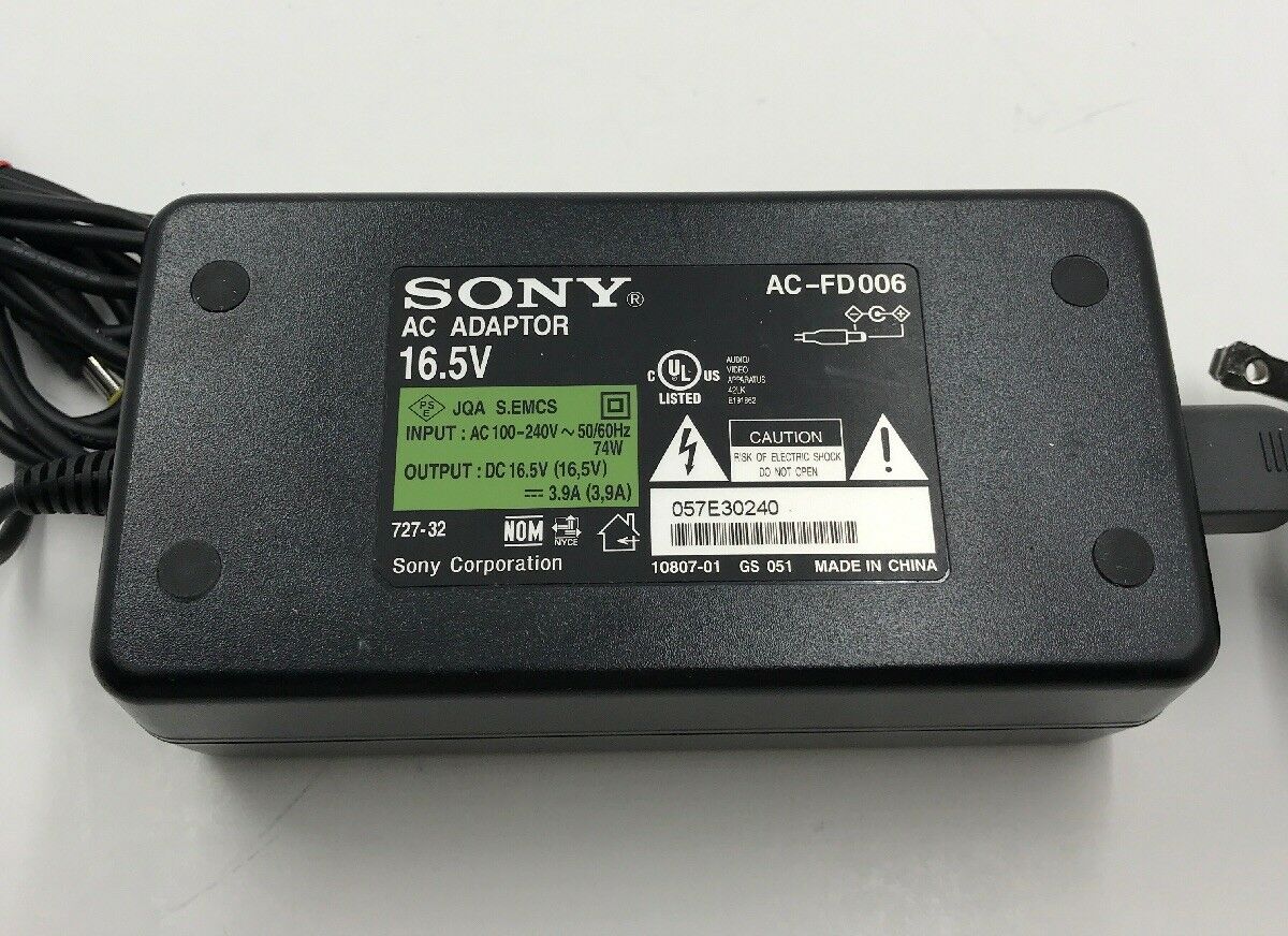 NEW Genuine Sony AC-FD006 LCD TV Power Supply 16.5V 3.9A AC PSU Adapter - Click Image to Close